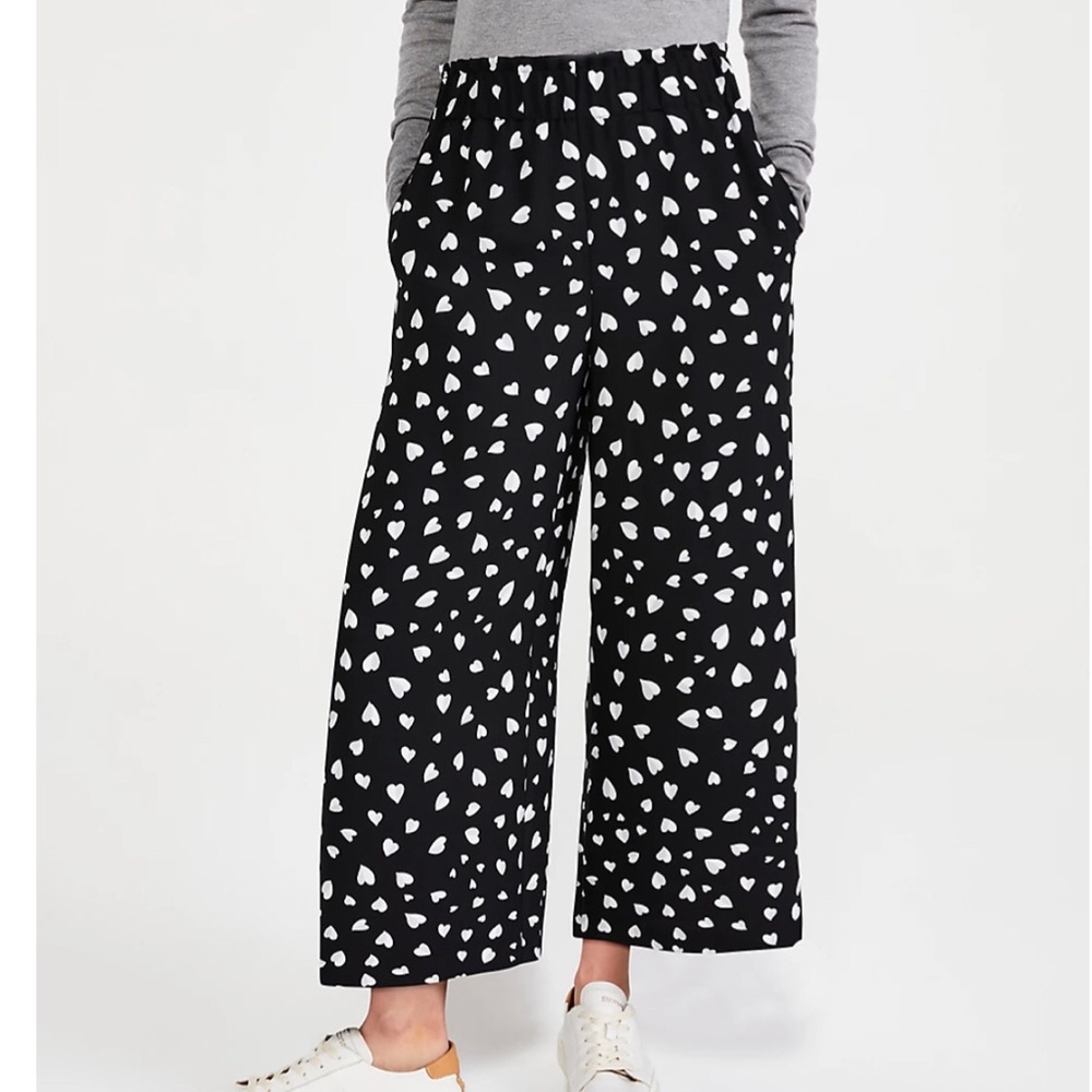 Pleated Heart Wide Leg Pant by Ann Taylor